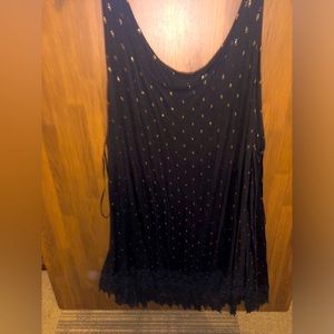 Black and gold metallic tunic